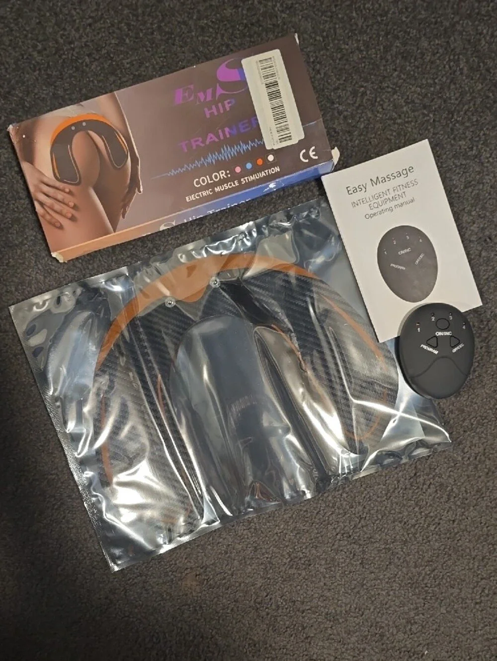 Hip Trainer Electric Muscle Stimulation - Black & Orange